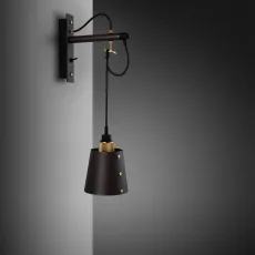 Hooked Wall Light Small, Graphite Shade Hooked Wall Light Small, Graphite Shade