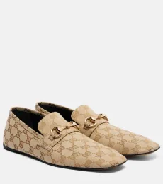 Horsebit GG Canvas loafers Horsebit GG Canvas loafers