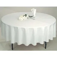 Hotel Quality Easy Iron 275 Gsm Round Polycotton Tablecloths