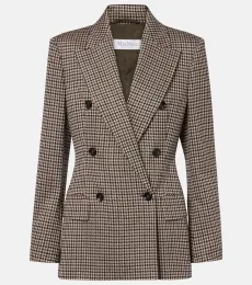 Houndstooth double-breasted blazer Houndstooth double-breasted blazer