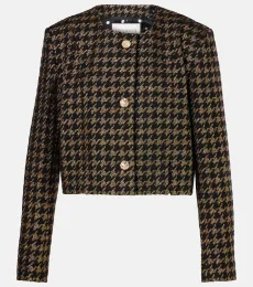 Houndstooth lamà tweed jacket Houndstooth lamà tweed jacket