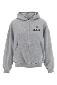 I Love Paris & hoodie Gray Size I Love Paris & hoodie Gray Size