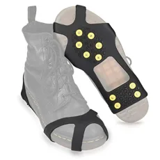 Ice Traction Shoe Cleats - Flexible Slip-On Snow Grip Crampons with Steel Safety Spikes to Prevent Slipping for Walking and Hiking Outdoors Ice Traction Shoe Cleats - Flexible Slip-On Snow Grip Crampons with Steel Safety Spikes to Prevent Slipping for Walking and Hiking Outdoors