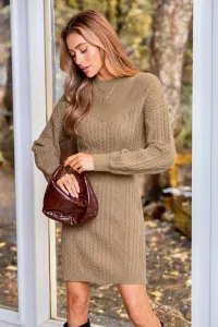 Iced Latte Taupe Sweater Dress - S Iced Latte Taupe Sweater Dress - S