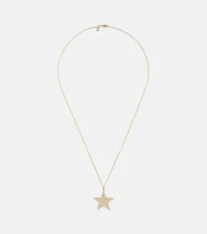 Icon Wallpaper Star 14kt gold pendant necklace with diamonds
