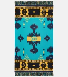 Icon wool-blend jacquard blanket