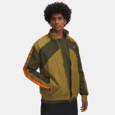 Icon Woven Men's Track Jacket Canteen Green Expedition Green White