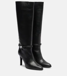 Ieva Button 90 leather knee-high boots Ieva Button 90 leather knee-high boots