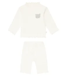 Il Gufo Baby set of ribbed-knit jersey top and shorts