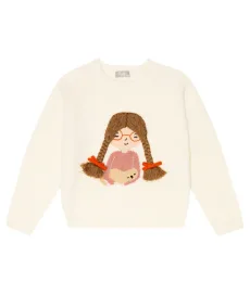 Il Gufo Embroidered virgin wool sweater