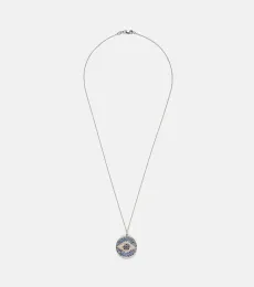Ileana Makri Dawn 18kt white gold necklace with diamonds and sapphires Ileana Makri Dawn 18kt white gold necklace with diamonds and sapphires