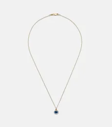 Ileana Makri Mini Oval Eye 18kt gold necklace with diamonds Ileana Makri Mini Oval Eye 18kt gold necklace with diamonds