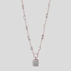 Indre Stone Pendant Necklace - 18k Rose Gold Plated