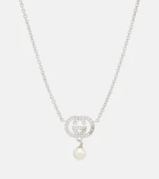 Interlocking G embellished pendant necklace Interlocking G embellished pendant necklace