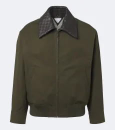 Intrecciato cotton twill blouson jacket Intrecciato cotton twill blouson jacket