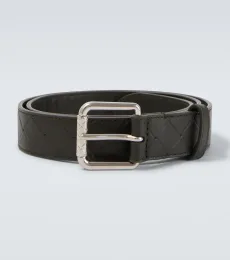 Intrecciato embossed leather belt Intrecciato embossed leather belt