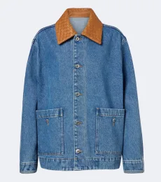 Intrecciato oversized denim jacket Intrecciato oversized denim jacket