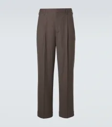 Isaac virgin wool crêpe straight pants Isaac virgin wool crêpe straight pants