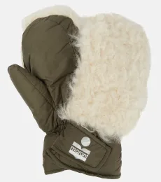 Isabel Marant Naerka shearling-paneled mittens