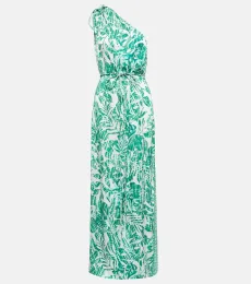 Isabelle printed one-shoulder kaftan Isabelle printed one-shoulder kaftan