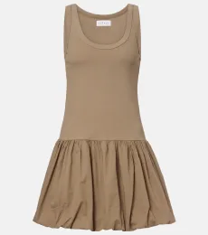 Isla cotton-blend poplin minidress Isla cotton-blend poplin minidress