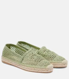 Isla leather-trimmed crochet espadrilles Isla leather-trimmed crochet espadrilles