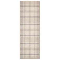 Isla Plaid Neutral Eco-Washable Runner