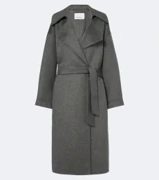 Issen wool-blend wrap coat