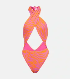 Italian Stallion zebra-print swimsuit