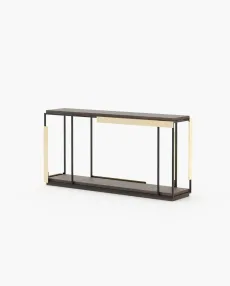 IVES Console Table Smoked Eucalyptus Veneer Matte IVES Console Table Smoked Eucalyptus Veneer Matte