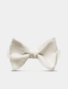 Ivory Grosgrain 1913 Bow Tie Self Tie Silk Plain Men's Ivory Grosgrain 1913 Bow Tie Self Tie Silk Plain Men's