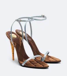 Ivresse embellished quilted satin sandals Ivresse embellished quilted satin sandals