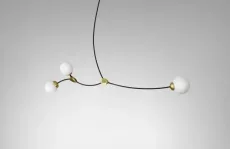Ivy - 3 Pendant Light bronze with bronze details and shiny opal glass Ivy - 3 Pendant Light bronze with bronze details and shiny opal glass