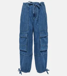 Ivy mid-rise denim cargo pants Ivy mid-rise denim cargo pants