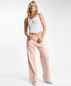 Jackson Mid Waist Wide Leg Denim Jeans Denim Jeans - Jacksons Pink Love Size 27 One Teaspoon Jackson Mid Waist Wide Leg Denim Jeans Denim Jeans - Jacksons Pink Love Size 27 One Teaspoon