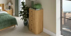 Jacob Tallboy - Natural Wood / White Marble Jacob Tallboy - Natural Wood / White Marble