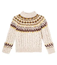 Jacquard wool and silk-blend sweater