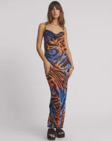 Jagger Long Slip Maxi Dress - Tropical Print, SML Jagger Long Slip Maxi Dress - Tropical Print, SML