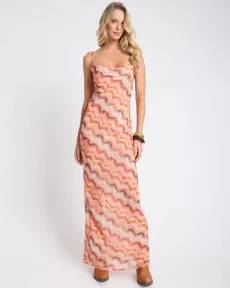 Jagger Maxi Slip Dress - Sunset Chevron Print, SML Jagger Maxi Slip Dress - Sunset Chevron Print, SML