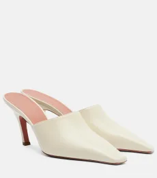 Jamie 80 leather mules
