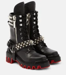Janetta embellished biker boots Janetta embellished biker boots