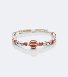 Janis beaded metal and leather bracelet Janis beaded metal and leather bracelet
