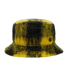 Jason checked mohair-blend bucket hat