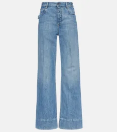 Jean ample à taille mi-haute