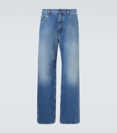 Jean ample à taille mi-haute