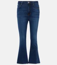 Jean bootcut Le Crop Mini Boot raccourci à taille mi-haute Jean bootcut Le Crop Mini Boot raccourci à taille mi-haute