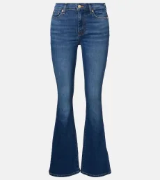 Jean flare à taille mi-haute Jean flare à taille mi-haute