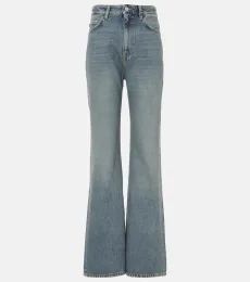 Jean flared à taille mi-haute