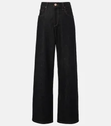 Jeans anchos con piel Jeans anchos con piel
