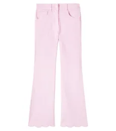 Jeans flared festoneados Jeans flared festoneados